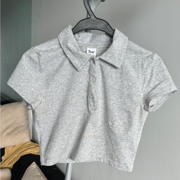Aritzia Polo Shirt, Size S, light grey - Picture 2 of 4